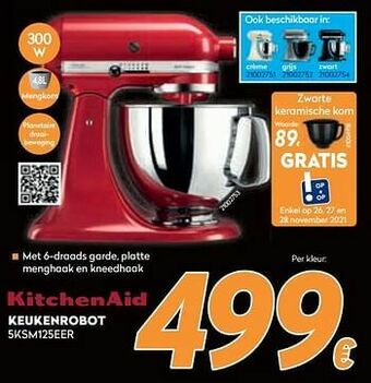 Krëfel Kitchenaid keukenrobot 5ksm125eer aanbieding