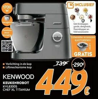 Krëfel Kenwood keukenrobot kvl8300s chef xl titanium aanbieding