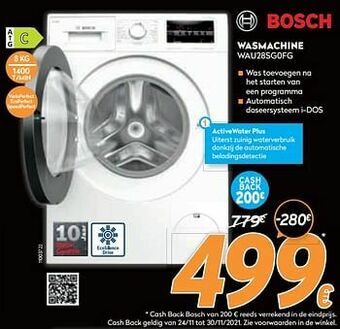 Krëfel Bosch wasmachine wau28sg0fg aanbieding