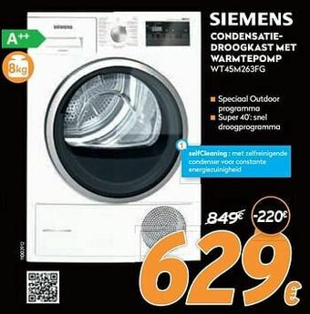 Krëfel Siemens condensatiedroogkast met warmtepomp wt45m263fg aanbieding