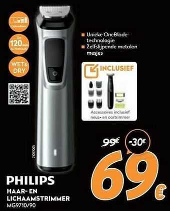Krëfel Philips haar- en lichaamstrimmer mg9710-90 aanbieding