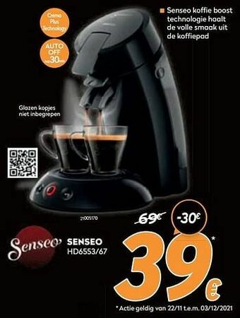 Krëfel Philips senseo hd6553-67 aanbieding