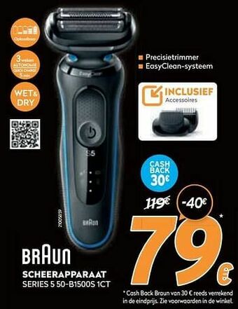 Krëfel Braun scheerapparaat series 5 50-b1500s 1ct aanbieding