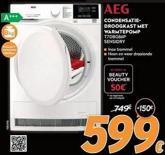 Krëfel Aeg condensatiedroogkast met warmtepomp t7dbg86p sensidry aanbieding