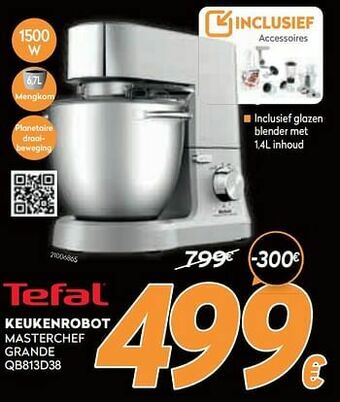 Tefal keukenrobot masterchef grande qb813d38