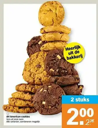 Albert Heijn Ah american cookies aanbieding