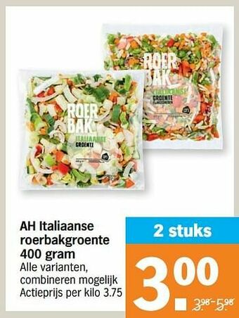 Albert Heijn Ah italiaanse roerbakgroente aanbieding