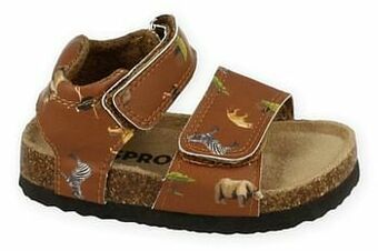 Berca Shoes Sprox Sandaal Jongens Maat 20/26 Diertjesprint - Cognac aanbieding