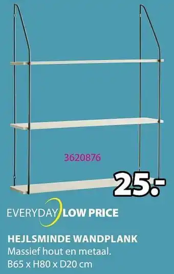 Jysk Hejlsminde wandplank B65xH80xD20cm aanbieding