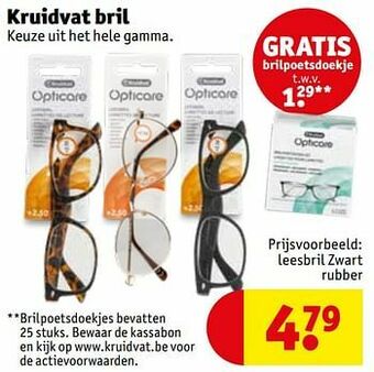 Kruidvat Leesbril zwart rubber aanbieding