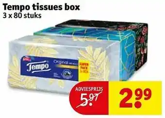 Kruidvat Tempo tissues box aanbieding