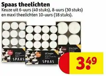 Kruidvat Spaas theelichten aanbieding