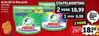 Kruidvat Ariel all in one pods aanbieding