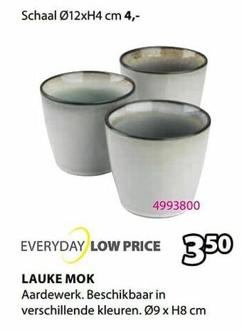 Jysk Lauke mok aanbieding