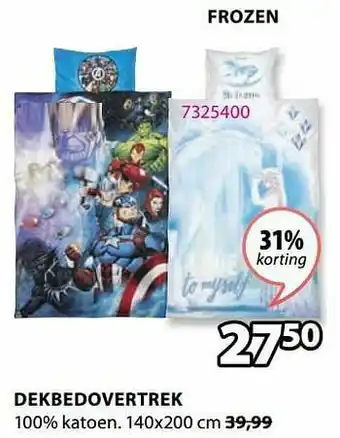 Jysk Dekbedovertrek frozen aanbieding