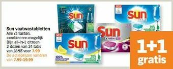 Albert Heijn Sun vaatwastabletten all-in-1 citroen aanbieding