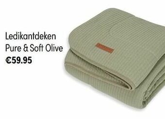 Baby & Tiener Ledikantdeken pure + soft olive aanbieding