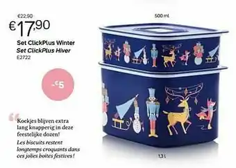 Tupperware Set clickplus winter set clickplus hiver aanbieding