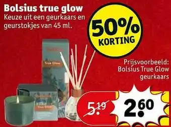 Kruidvat Bolsius true glow geurkaars aanbieding