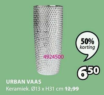 Jysk Urban vaas aanbieding