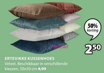 Jysk Ertevikke kussenhoes aanbieding