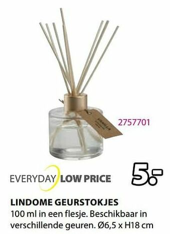 Jysk Lindome geurstokjes aanbieding