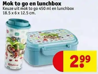 Kruidvat Mok to go en lunchbox aanbieding