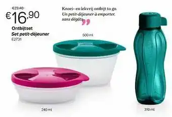 Tupperware Ontbijtset set petit-déjeuner aanbieding