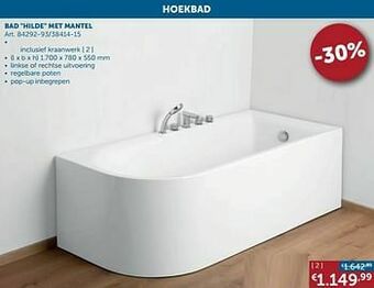 Zelfbouwmarkt Bad hilde met mantel aanbieding