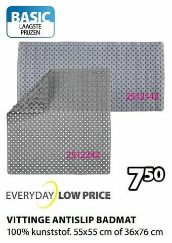 Jysk Vittinge antislip badmat aanbieding