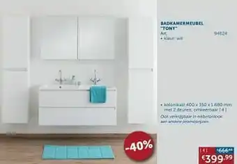 Zelfbouwmarkt Badkamermeubel tony kolomkast aanbieding