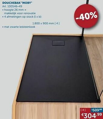 Zelfbouwmarkt Douchebak moby aanbieding
