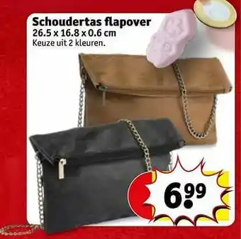 Kruidvat Schoudertas flapover aanbieding