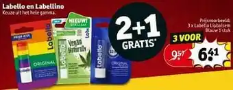 Kruidvat Labello lipbalsem blauw aanbieding