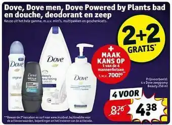 Kruidvat Dove zeeppomp beauty aanbieding