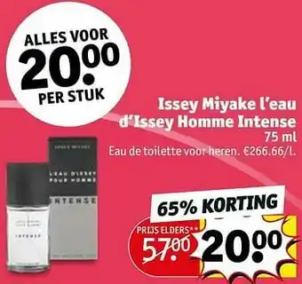 Kruidvat Issey miyake l’eau d’issey homme intense edt aanbieding