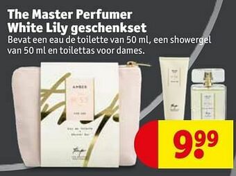 Kruidvat The master perfumer white lily geschenkset aanbieding