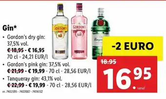 Lidl Gin* 700ml aanbieding