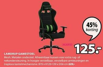 Jysk Lamdrup gamestoel aanbieding
