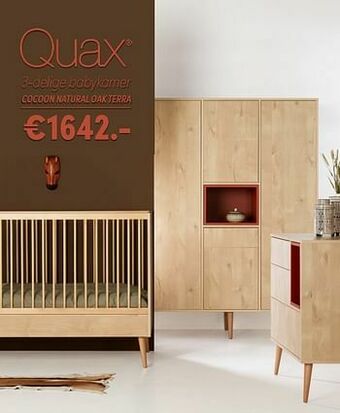Quax 3-delige babykamer cocoon natural oak terra