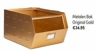 Baby & Tiener Metalen bak original gold aanbieding