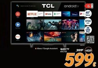 Krëfel Tcl qled tv 65c725 aanbieding