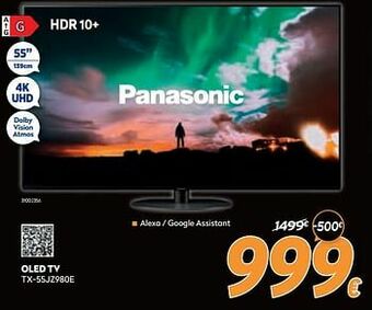Krëfel Panasonic oled tv tx-55jz980e aanbieding