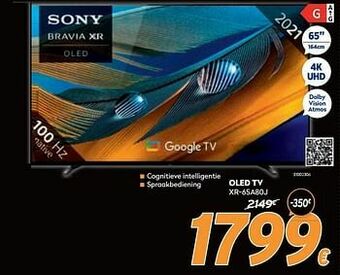 Krëfel Sony oled tv xr-65a80j aanbieding