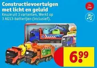 Kruidvat Constructievoertuigen met licht en geluid aanbieding