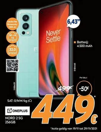 Krëfel Oneplus nord 2 5g 256gb aanbieding