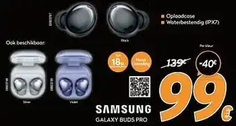 Krëfel Samsung draadloze oortjes silver galaxy buds pro aanbieding