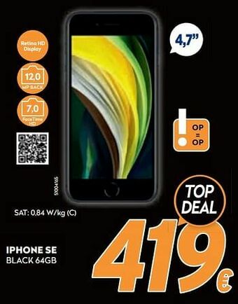 Krëfel Apple iphone se black 64gb aanbieding