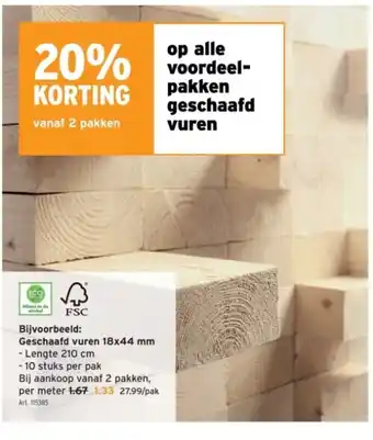 GAMMA Geschaafd vuren aanbieding