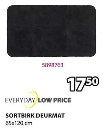 Jysk Sortbirk deurmat 65x120cm aanbieding